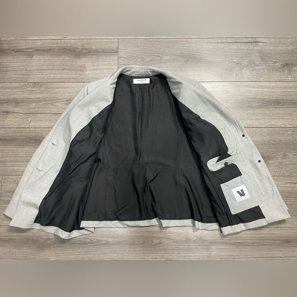 MM LaFleur Ross‎ Blazer in Light Gray Tropical Wool PLUS SIZE +1 - Picture 10 of 14